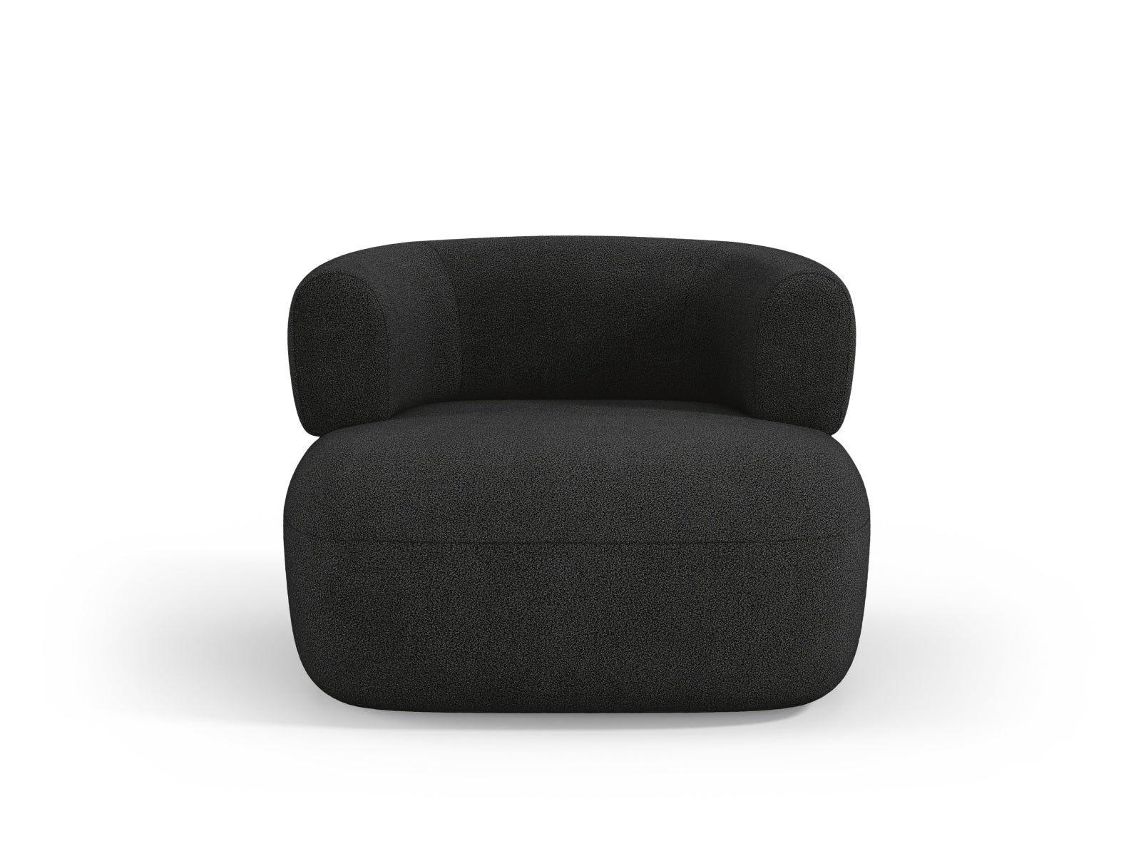 Sessel Bouclé Schwarz Jenny — Wohnbeispiel