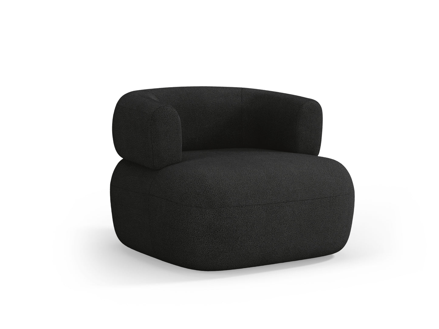 Sessel Bouclé Schwarz Jenny — Black
