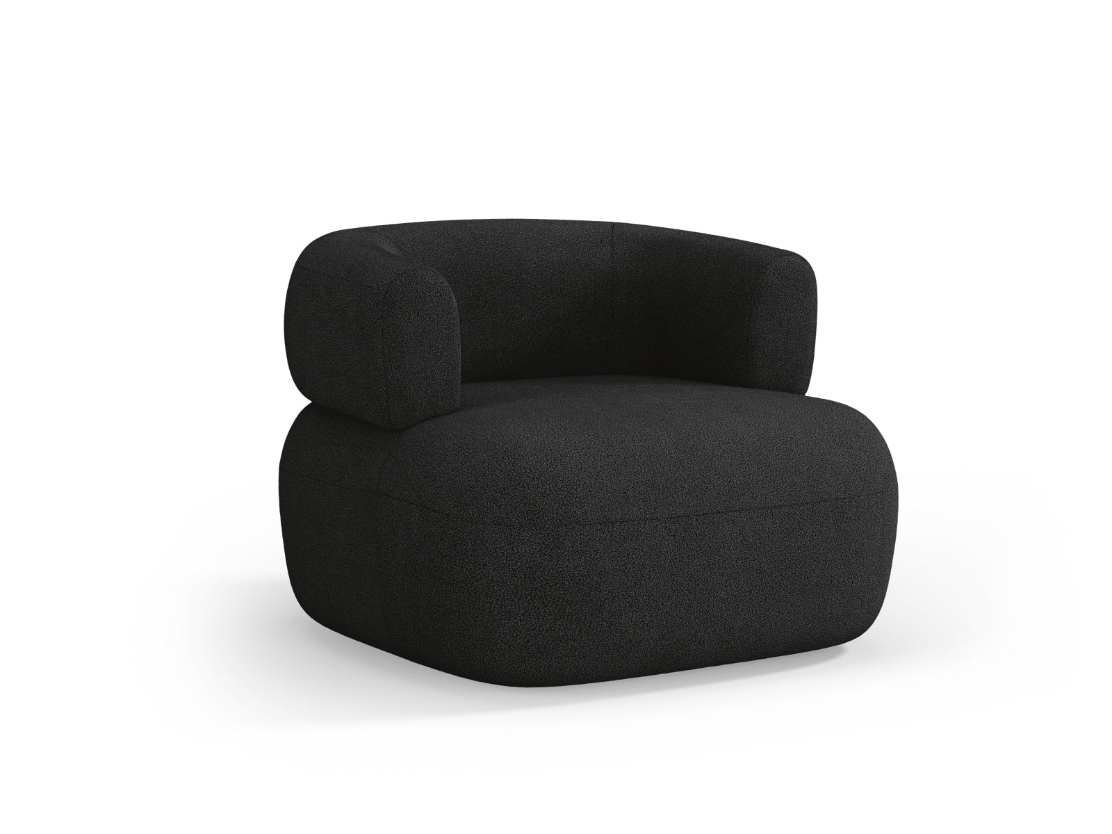 Sessel Bouclé Schwarz Jenny — Black
