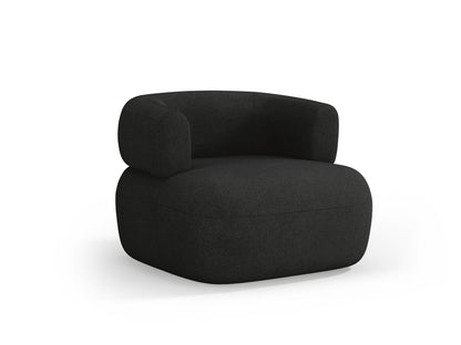 Sessel Bouclé Schwarz Jenny — Black