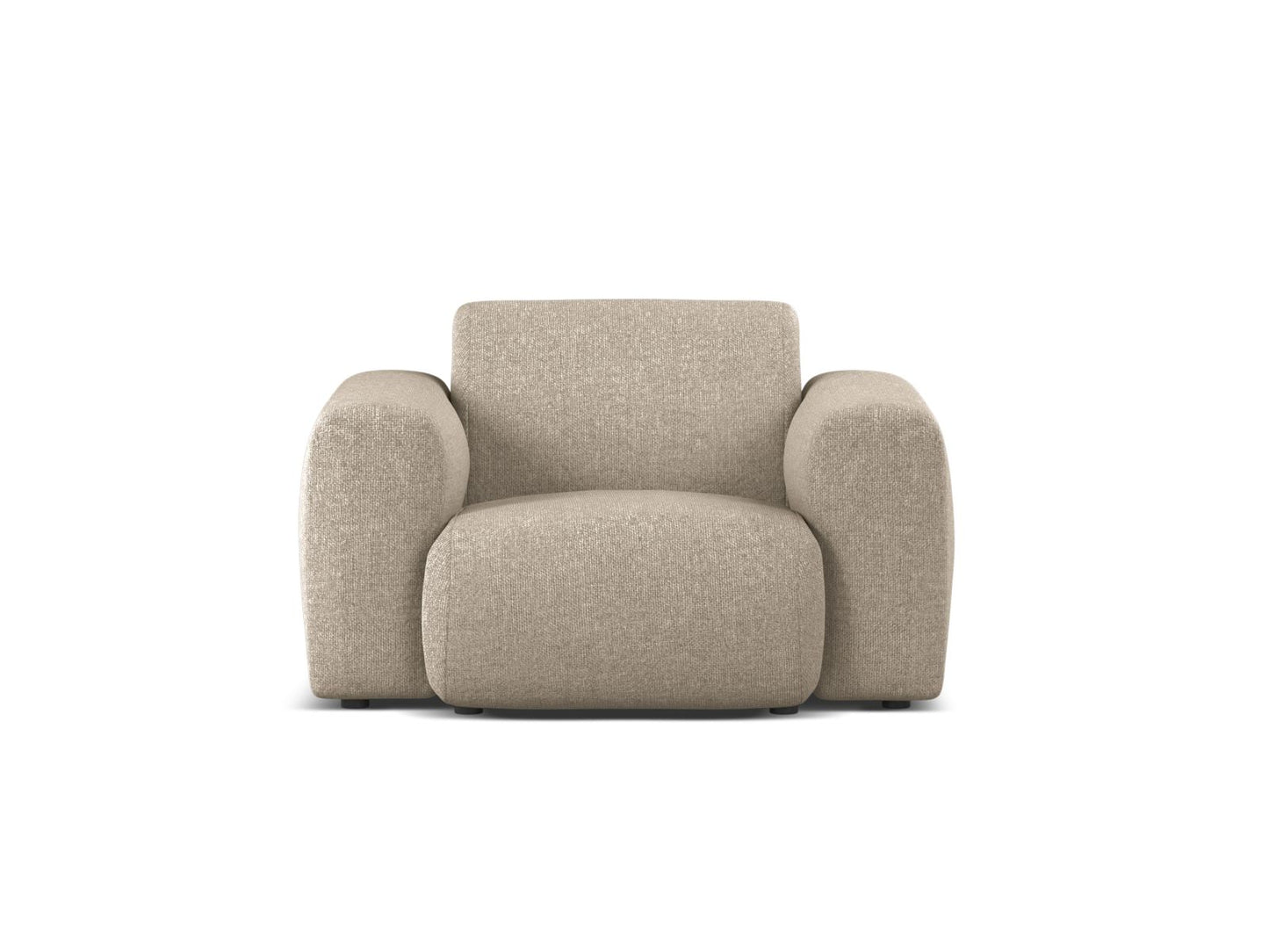 Sessel Chenille Anthrazit Molino — Dark Beige