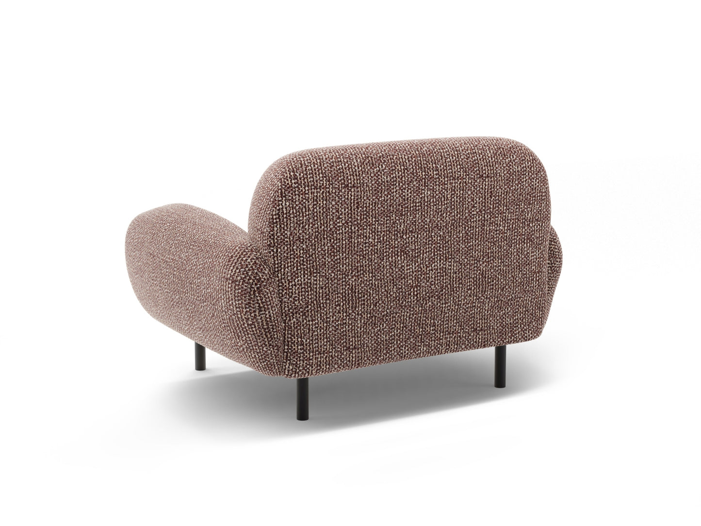 Sessel Chenille Braun Poppy — Maße und Details