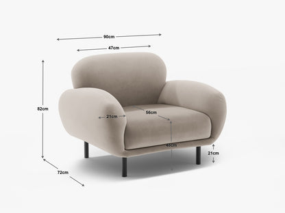 Sessel Chenille Braun Poppy — Ansicht 5