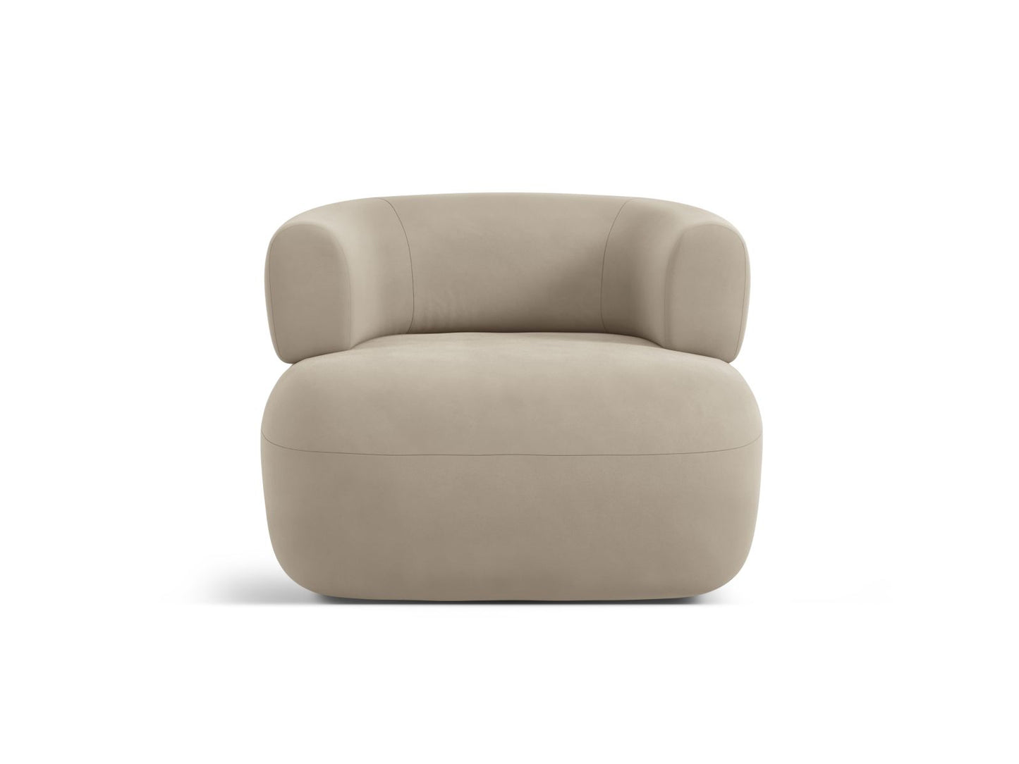 Sessel Samt Beige Jenny — Wohnbeispiel