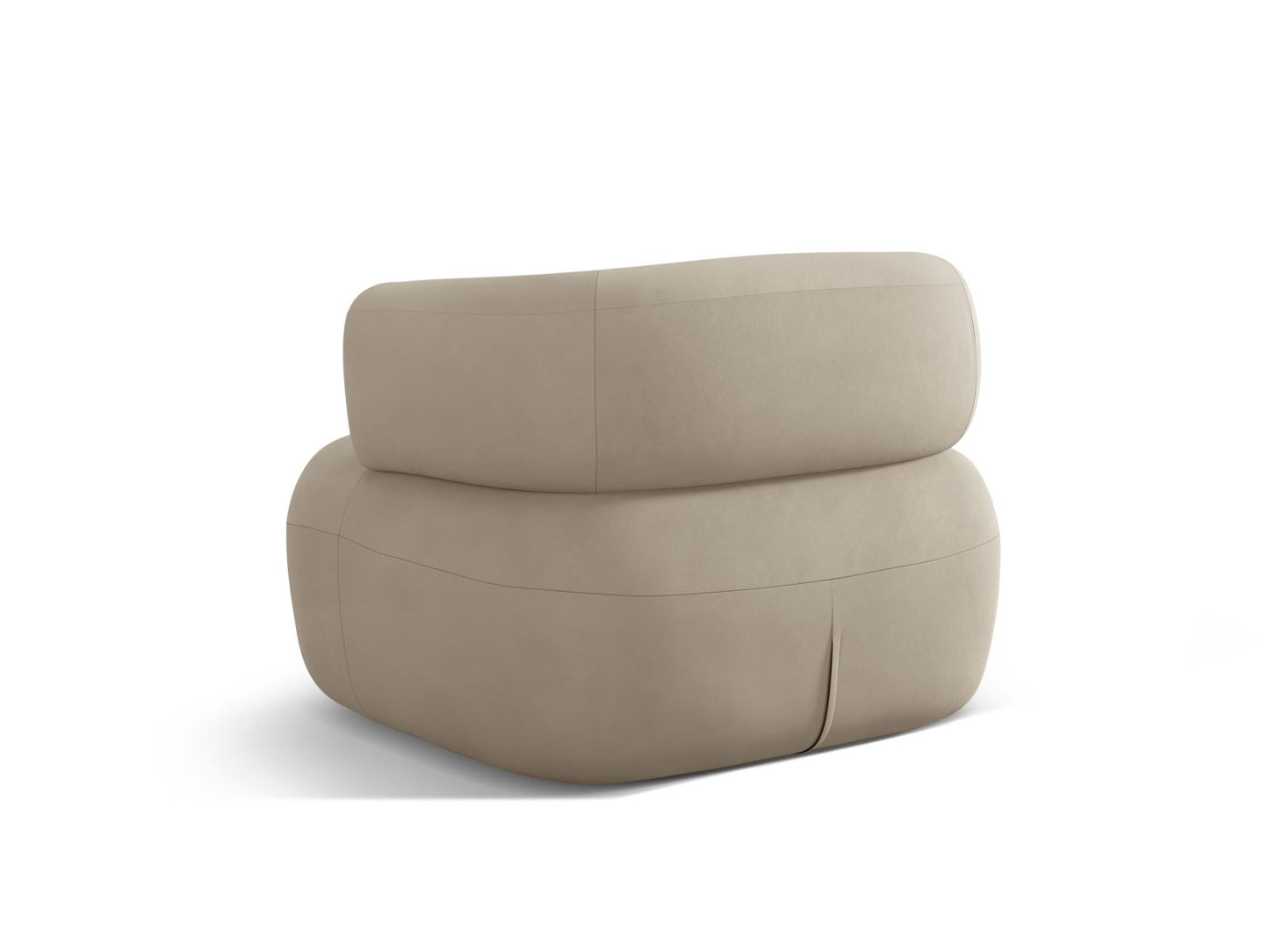 Sessel Samt Beige Jenny — Detailansicht