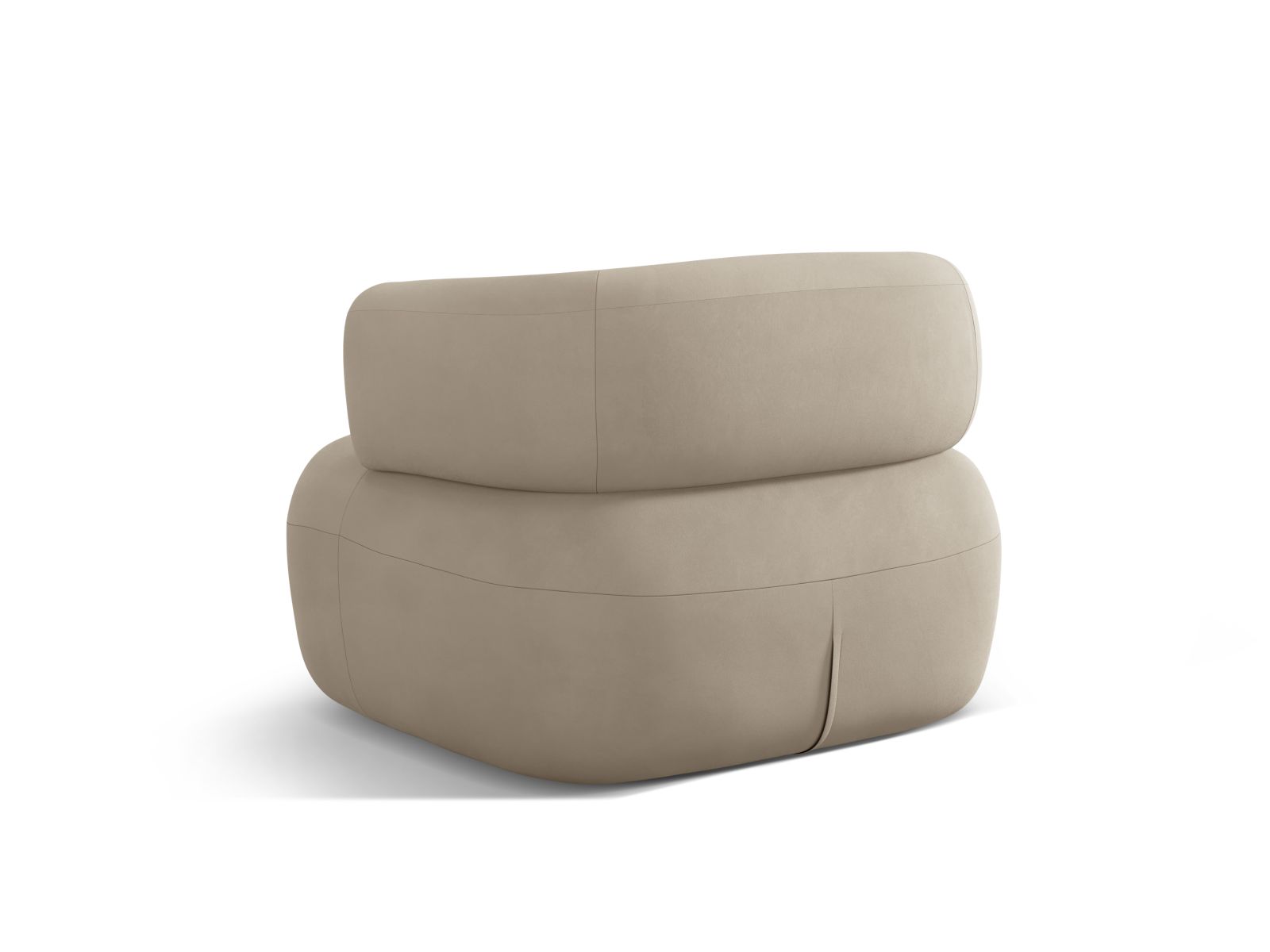 Sessel Samt Beige Jenny — Detailansicht