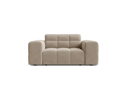 Sessel Samt Schwarz Jennifer — Dark Beige
