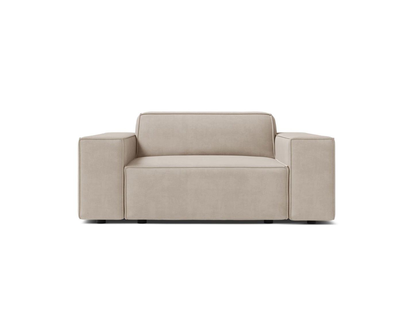 Sessel Samt Schwarz Jodie — Dark Beige