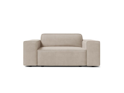 Sessel Samt Schwarz Jodie — Dark Beige