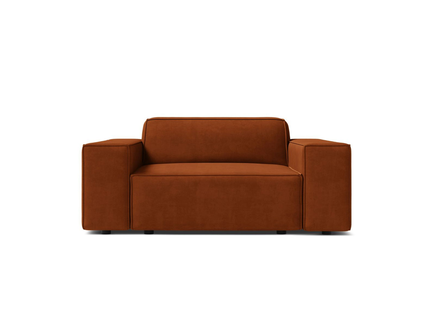Sessel Samt Schwarz Jodie — Terracotta