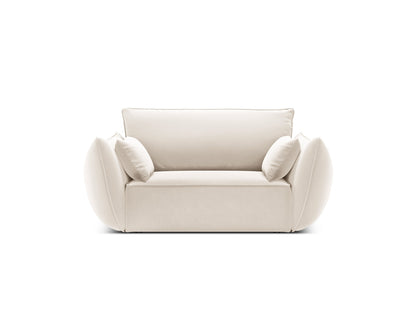 Sessel Samt Schwarz Kaelle — Light Beige