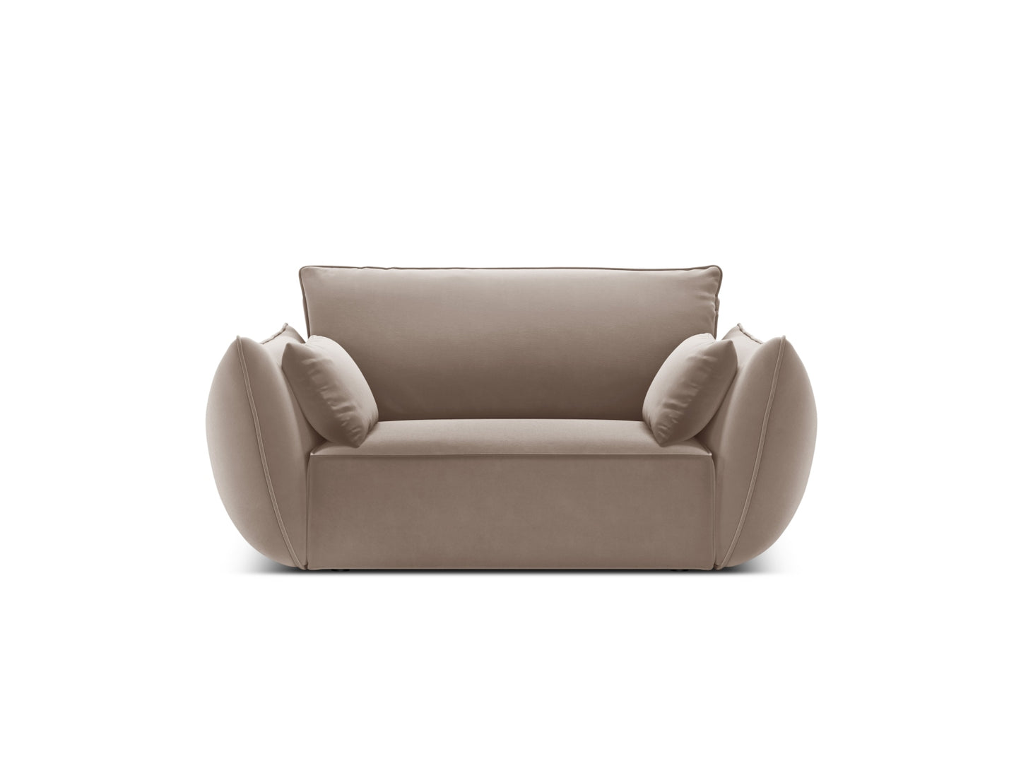 Sessel Samt Schwarz Kaelle — Cappuccino