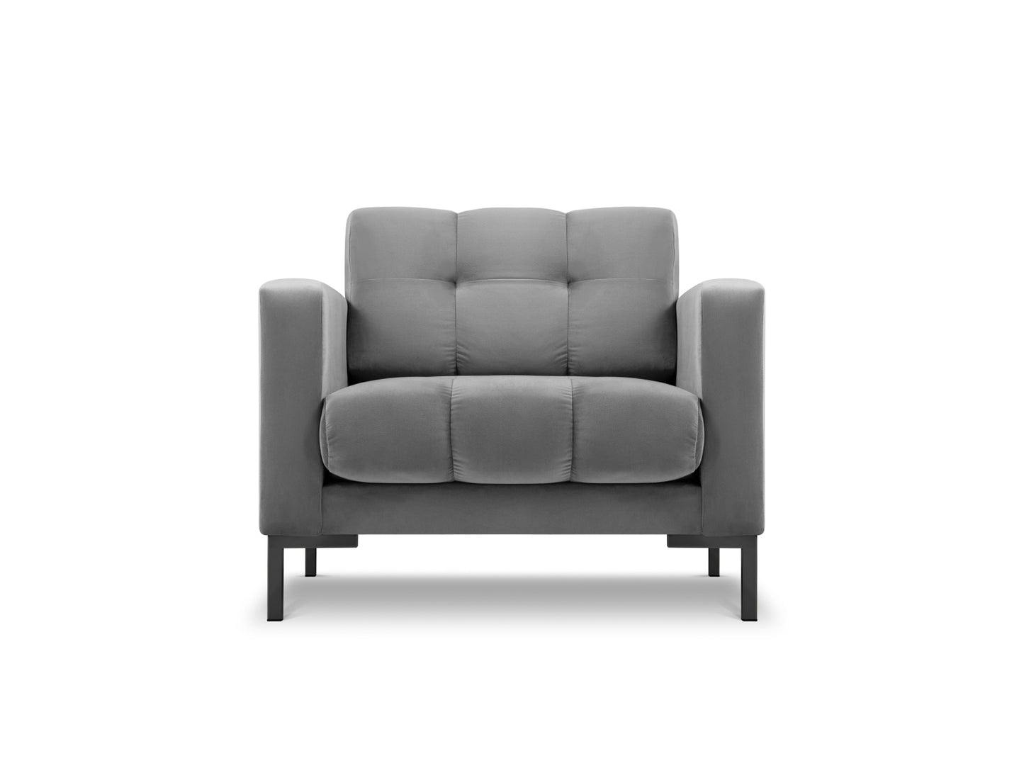 Sessel Samt Schwarz Mamaia — Light Beige