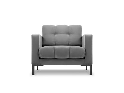 Sessel Samt Schwarz Mamaia — Light Beige