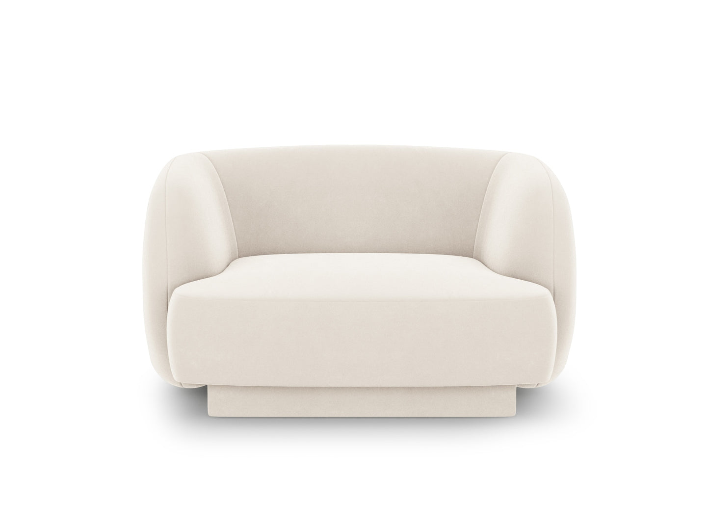 Sessel Samt Schwarz Miley — Grey
