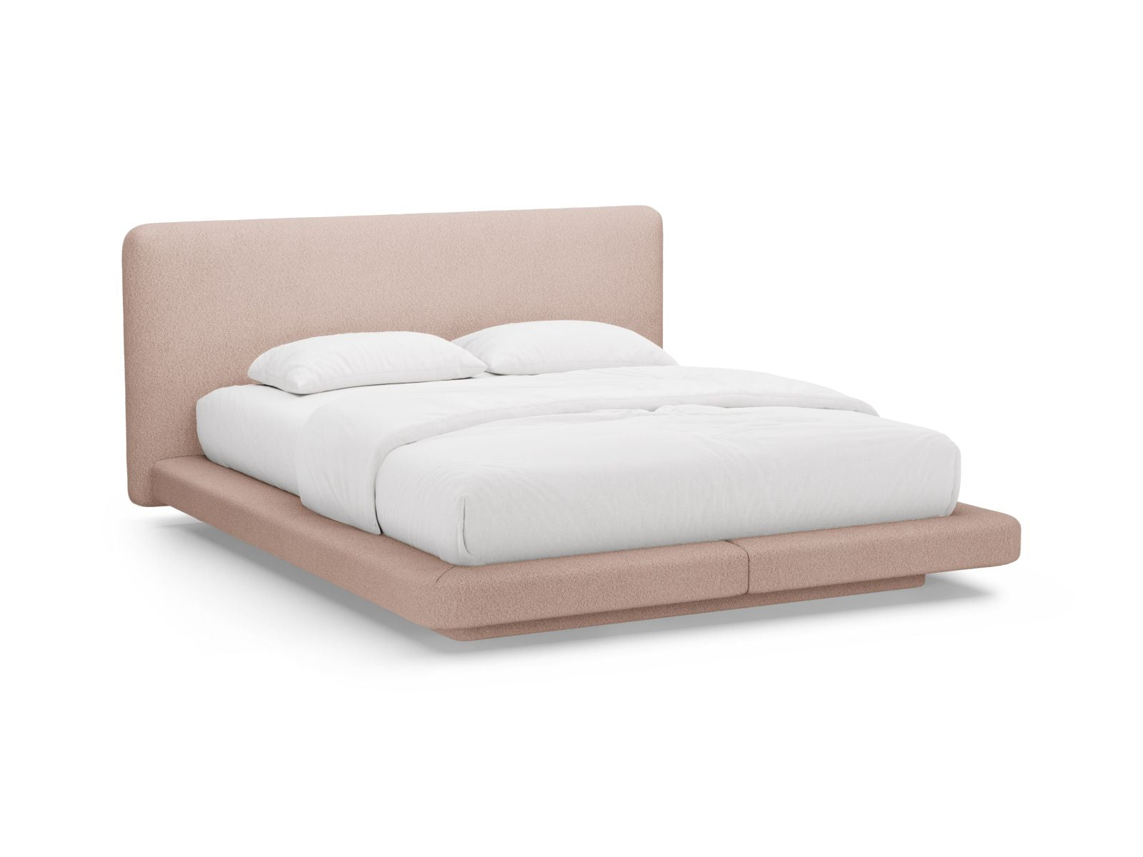 Linea Bed With Headboard — Powder Pink