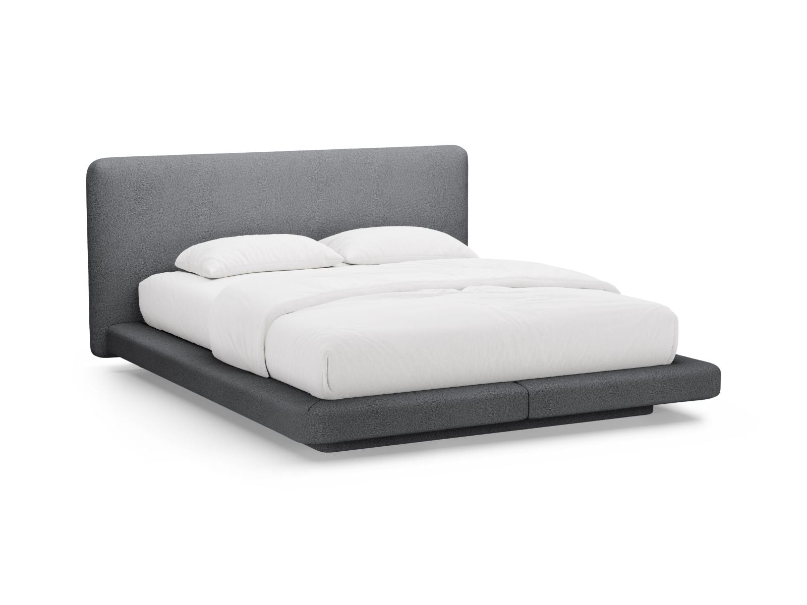 Linea Bed With Headboard — Dark Grey
