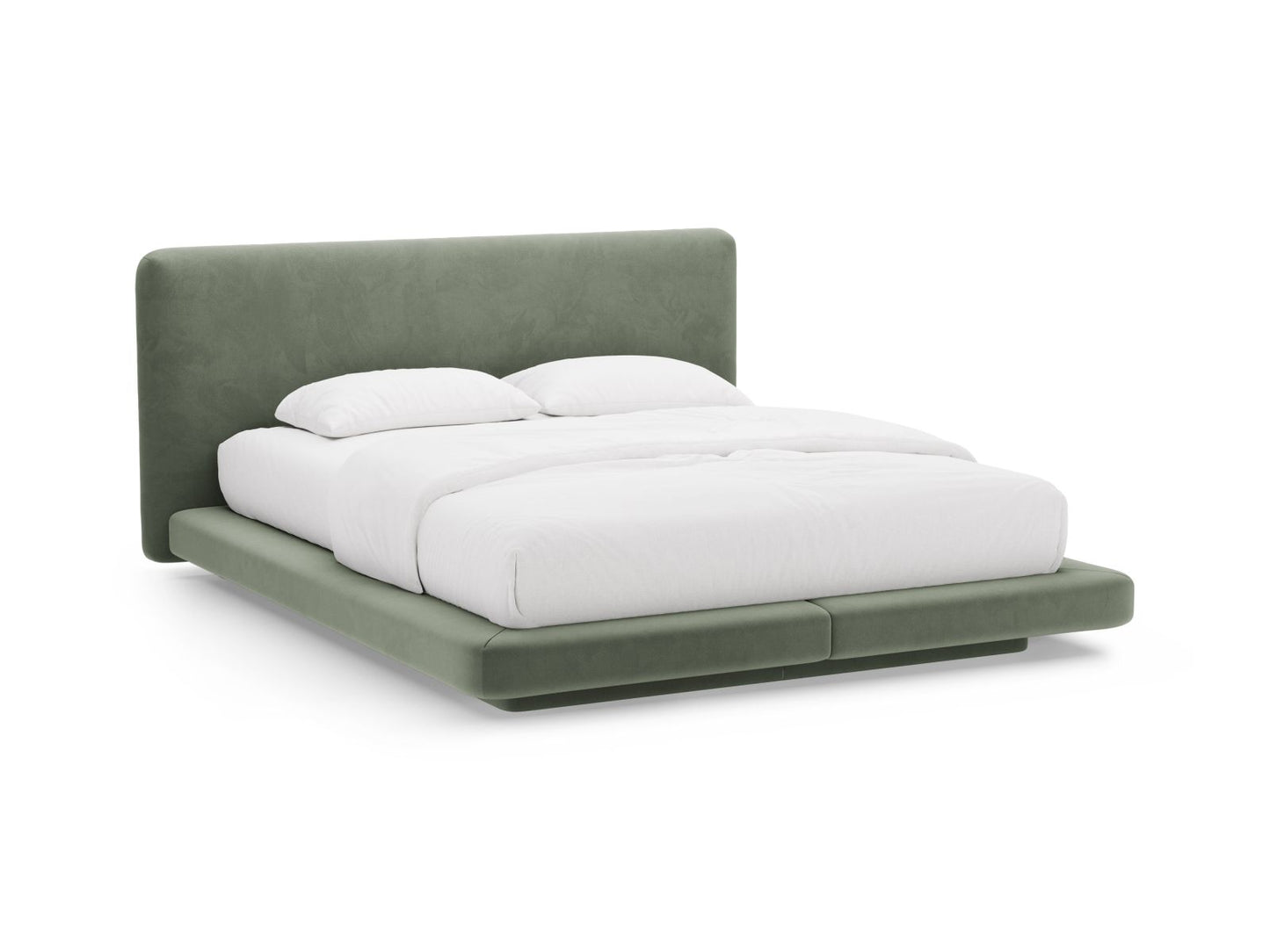 Bett Samt Almond Beige Linea — Green