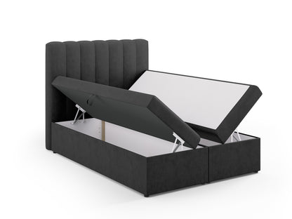 Bett Strukturstoff Anthrazit Kelp — Maße und Details