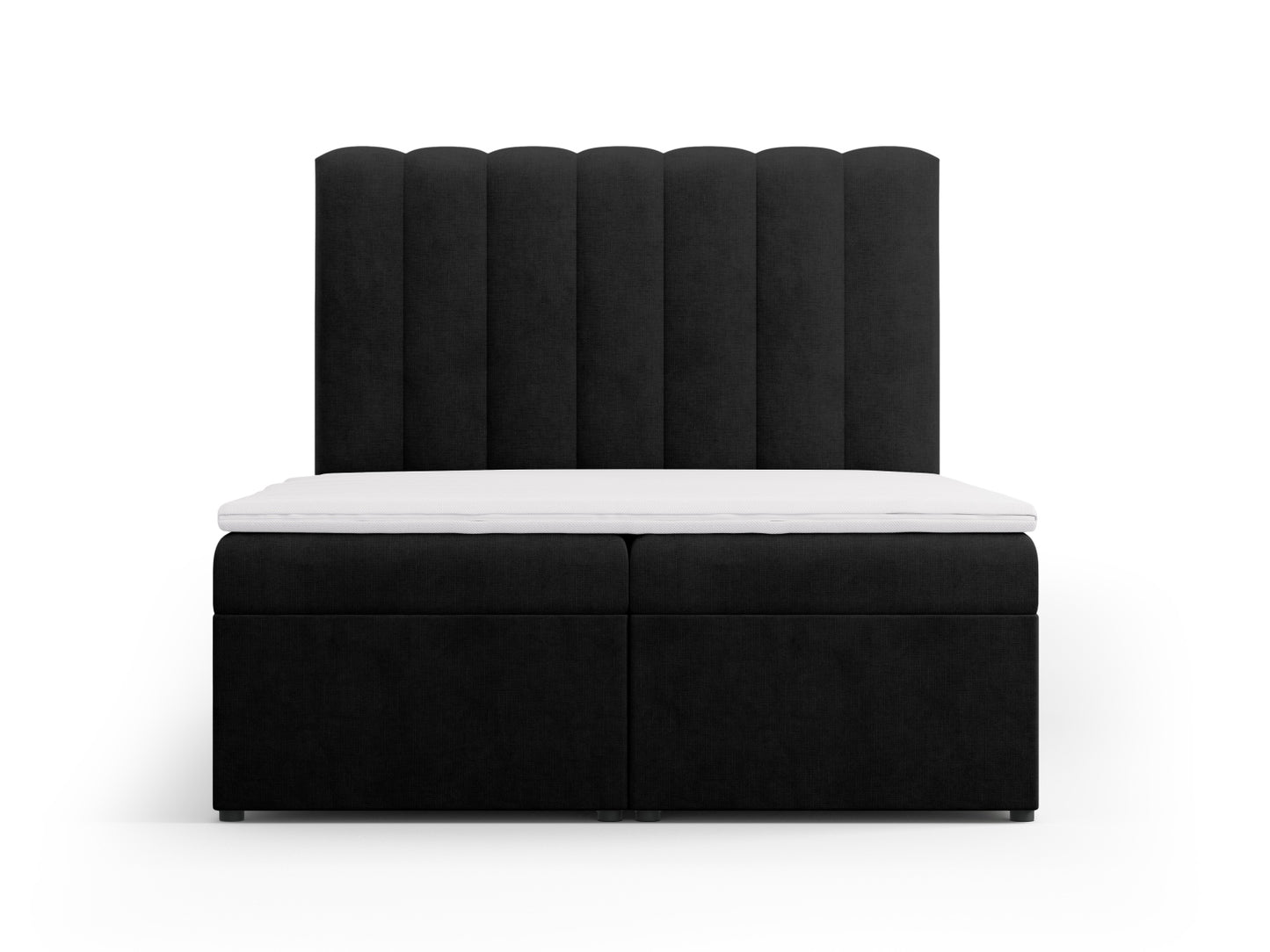 Bett Strukturstoff Anthrazit Kelp — Black