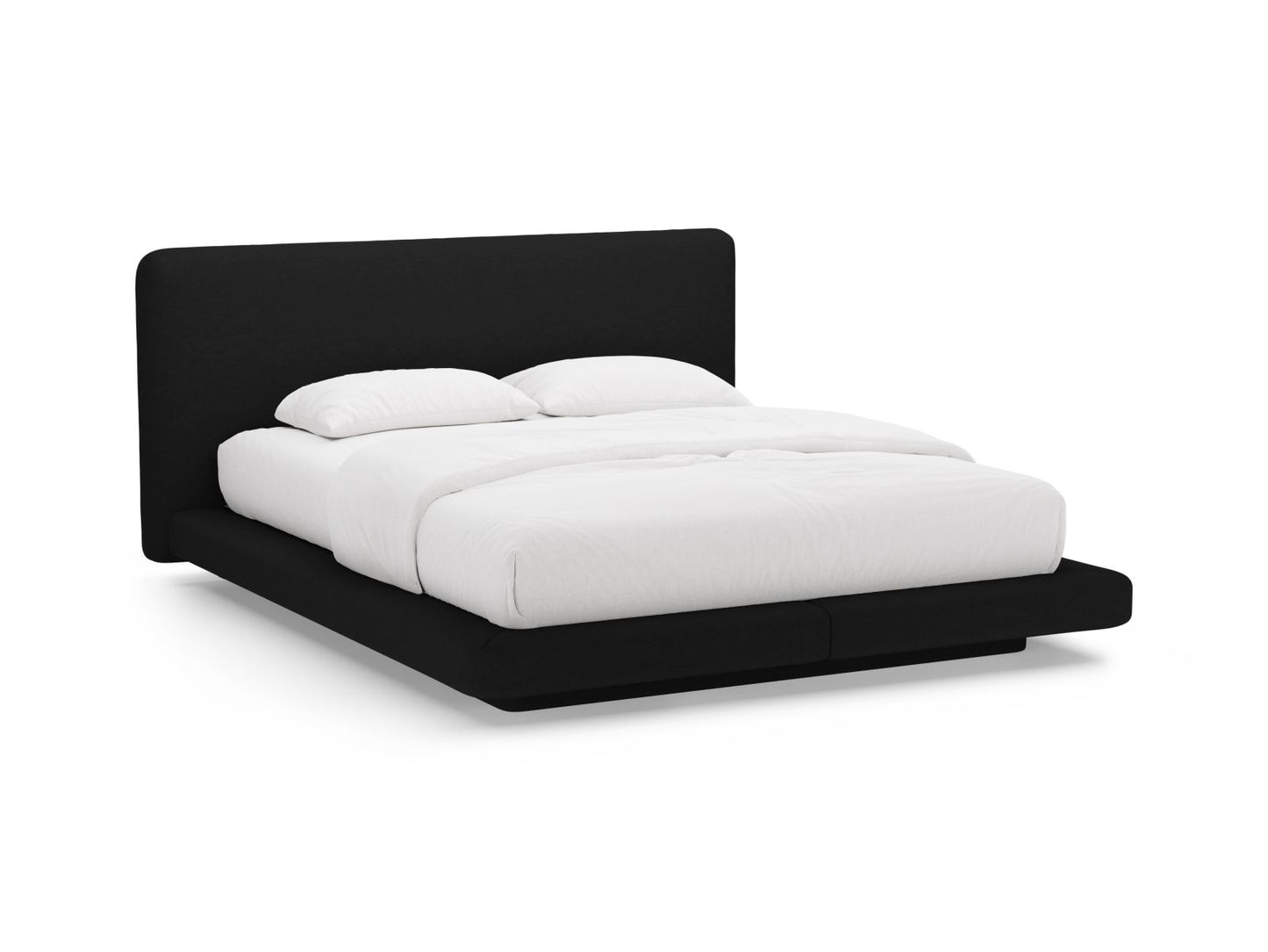 Bett Strukturstoff Anthrazit Linea — Black