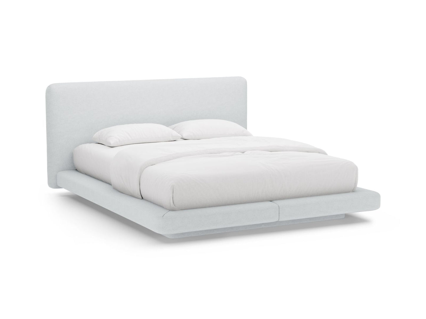 Bett Strukturstoff Anthrazit Linea — Light Grey