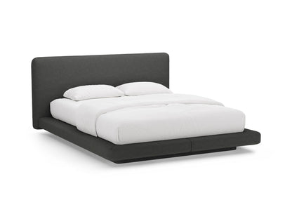 Bett Strukturstoff Anthrazit Linea — Anthracite