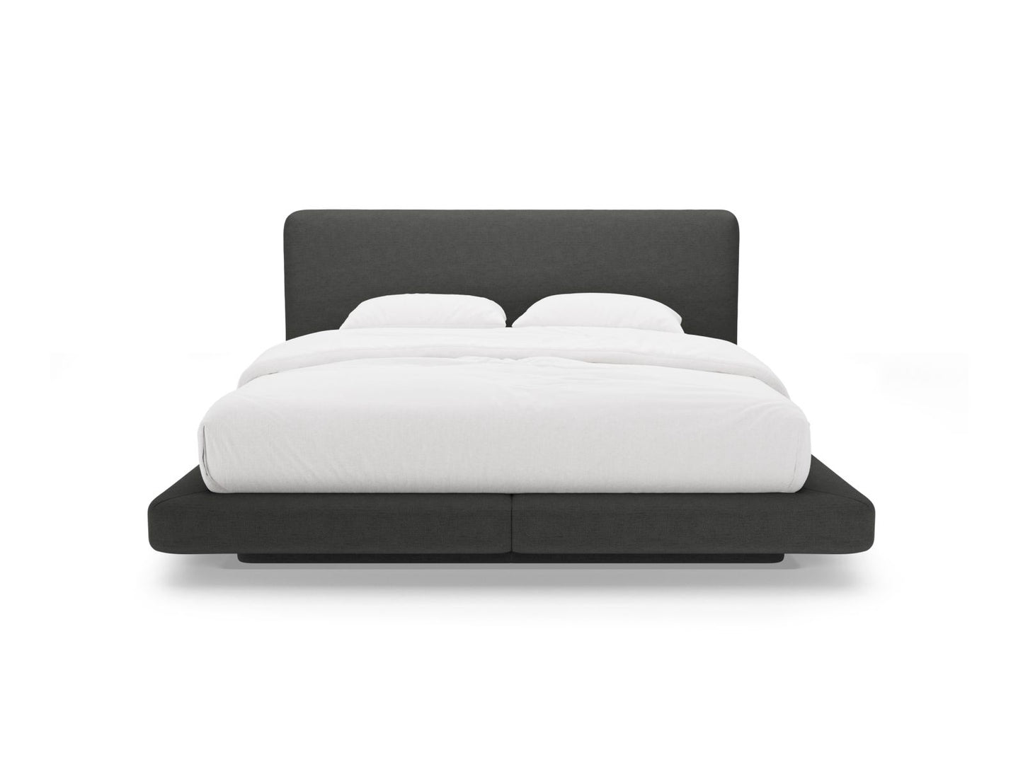 Bett Strukturstoff Anthrazit Linea — Detailansicht