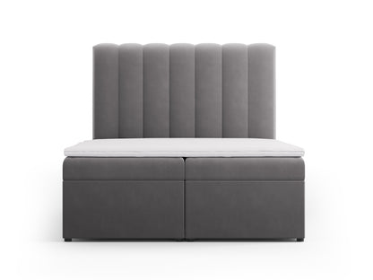 Bett Samt Schwarz Kelp — Grey