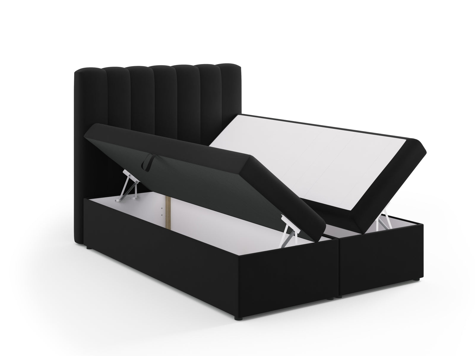 Bett Samt Schwarz Kelp — Maße und Details