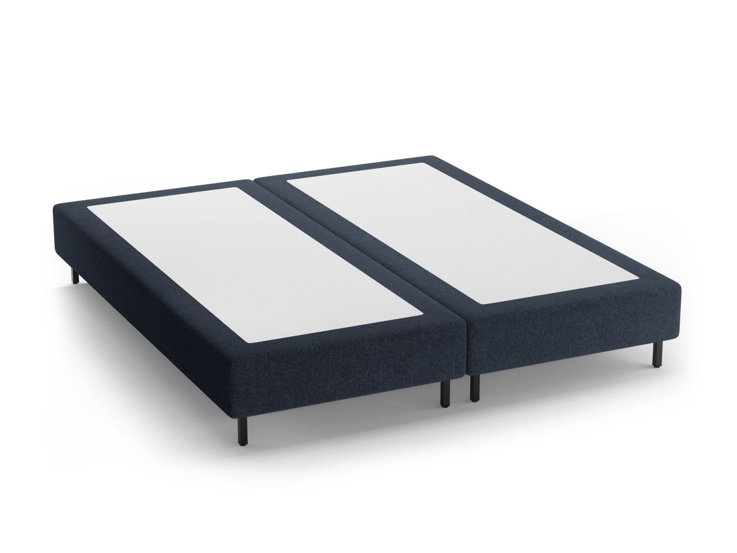 Bettgestell Chenille Anthrazit Whale — Navy Blue / Black Metal