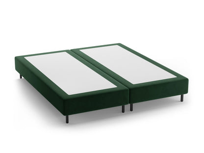 Bettgestell Samt Beige Whale — Green / Black Metal