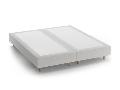 Bettgestell Chenille Anthrazit Whale — Silver / Natural Beech Wood