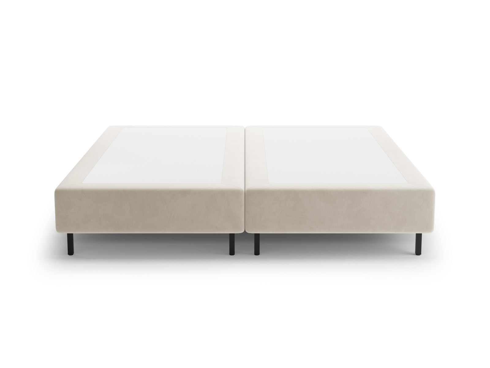 Bettgestell Samt Beige Whale — Detailansicht
