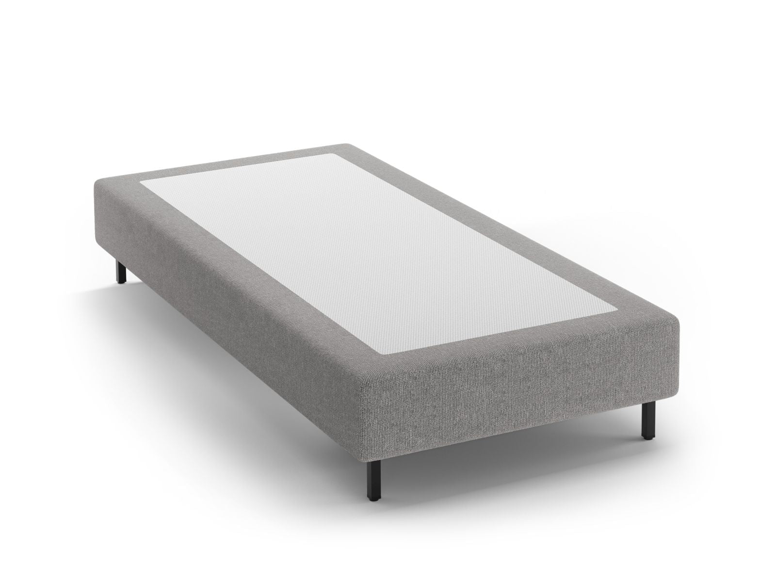 Whale Bed Base — Light Grey / Black Metal
