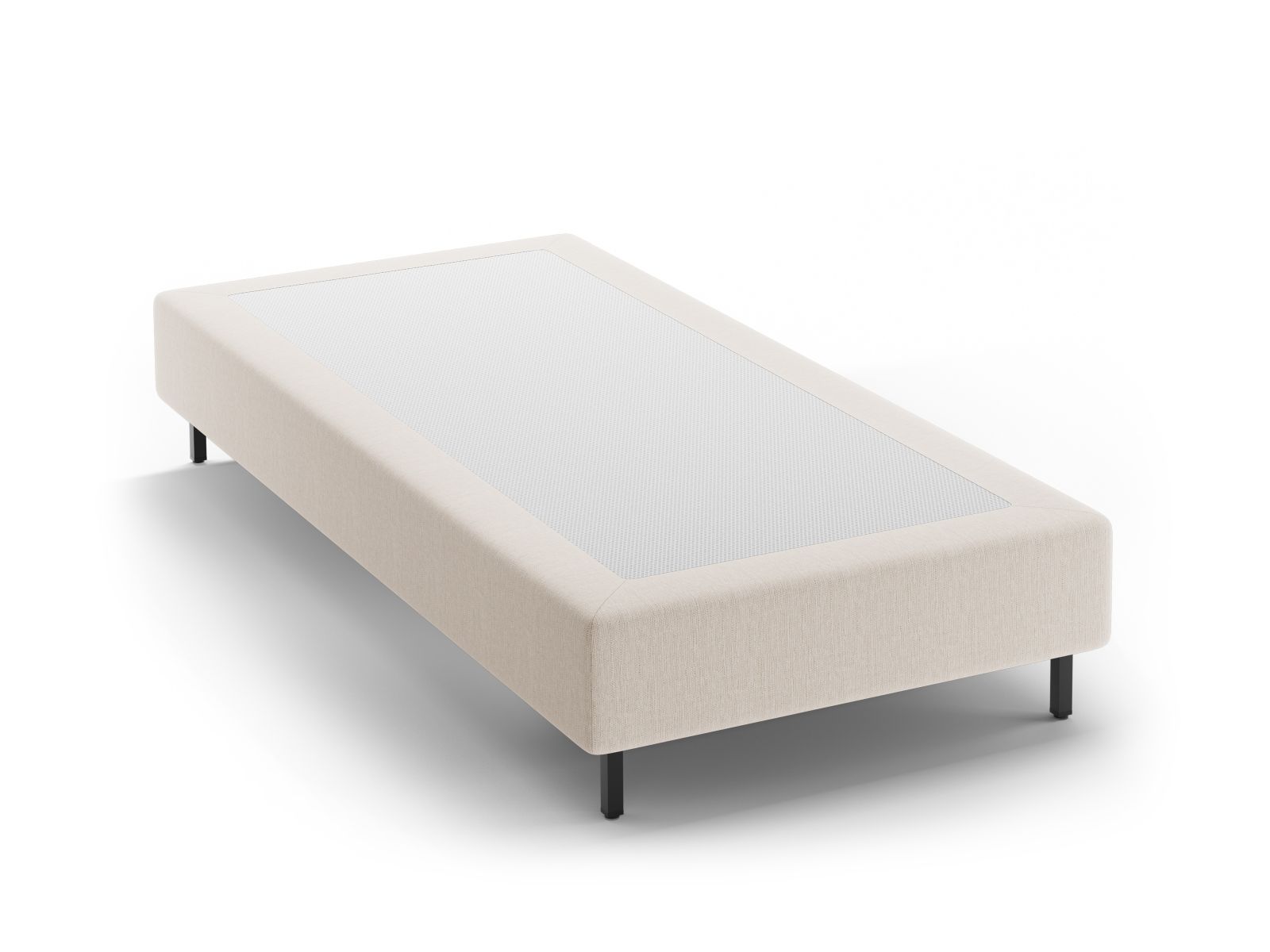 Whale Bed Base — White / Black Metal