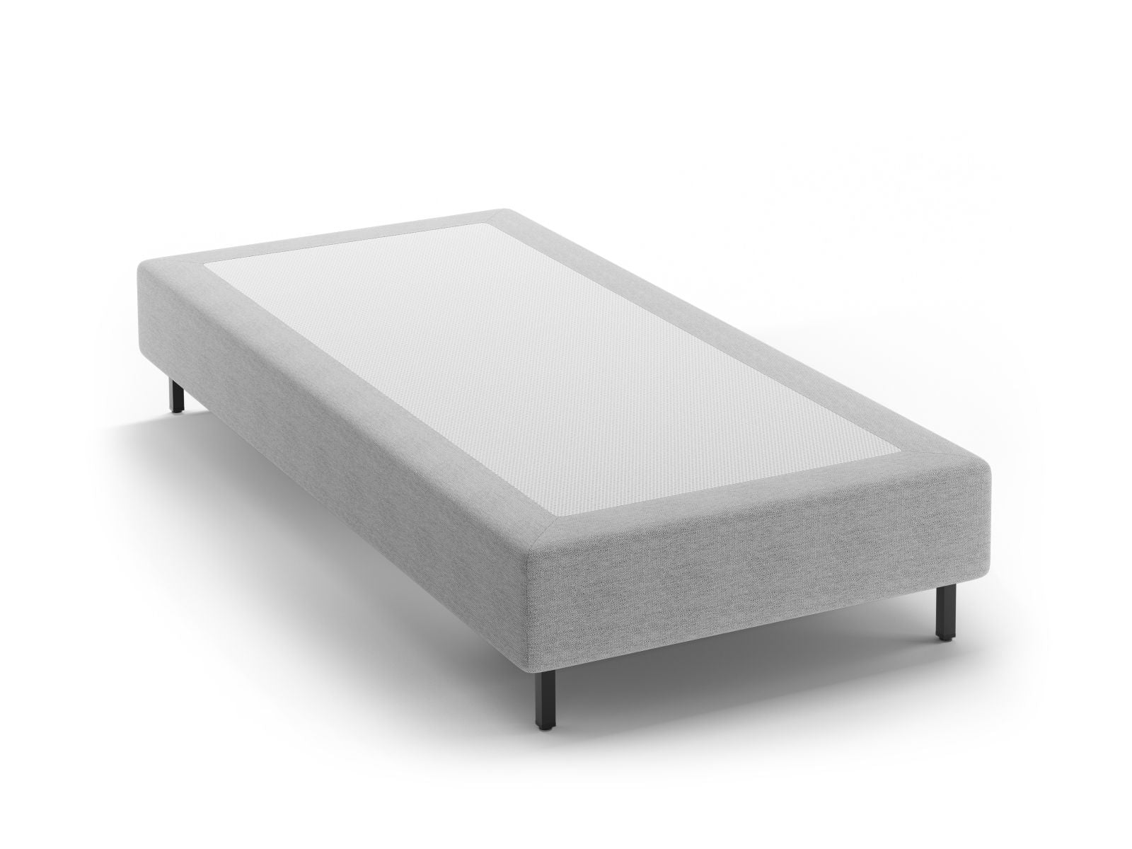 Whale Bed Base — Light Grey / Black Metal