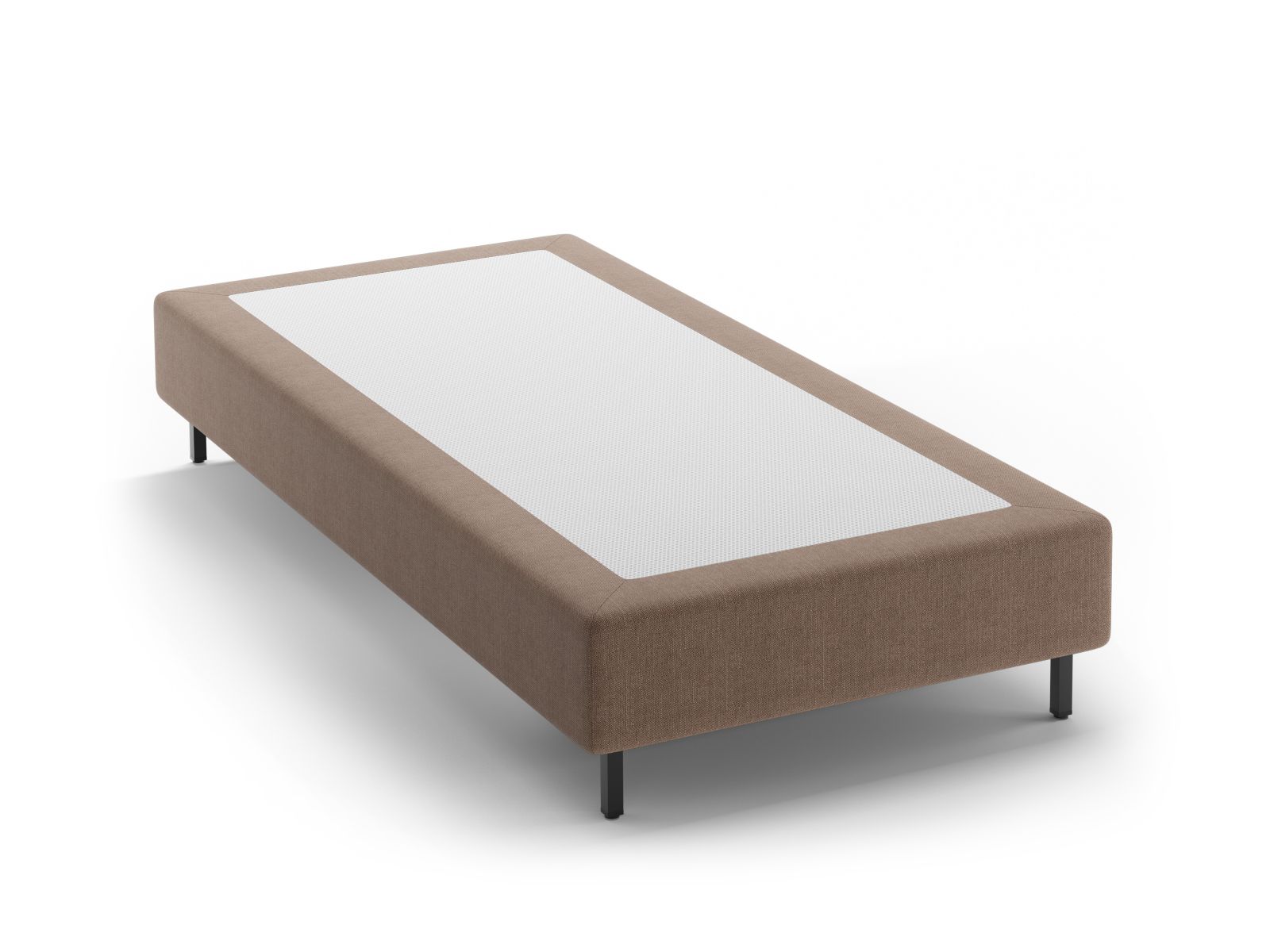 Whale Bed Base — Light Brown / Black Metal