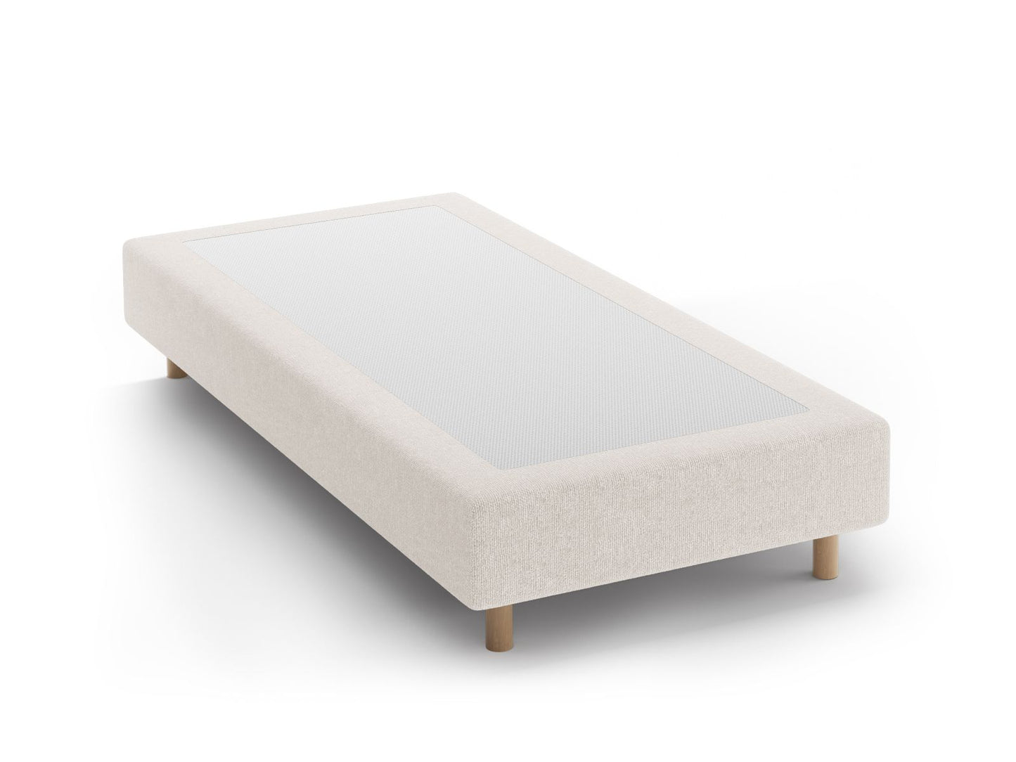 Bettgestell Chenille Anthrazit Whale — Light Beige / Natural Beech Wood