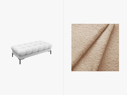 Mamaia Bench, 2 Seats, 133x62 cm — Beige