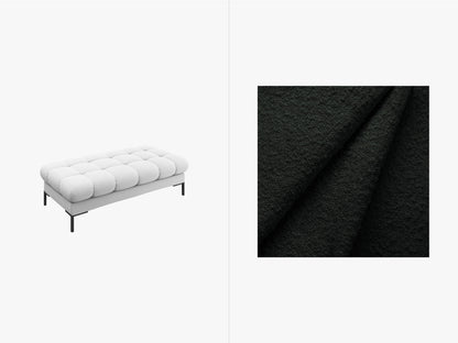 Sitzbank Bouclé Beige Mamaia — Black