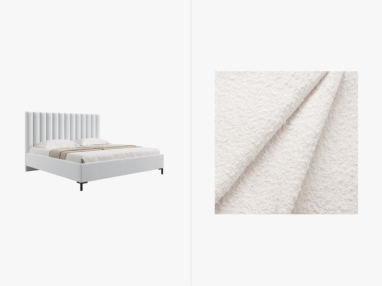 Allison Storage Bed With Headboard — White