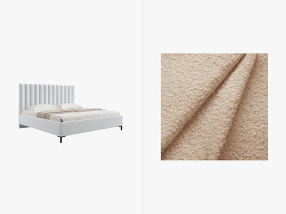 Bett Bouclé Beige Allison — Beige