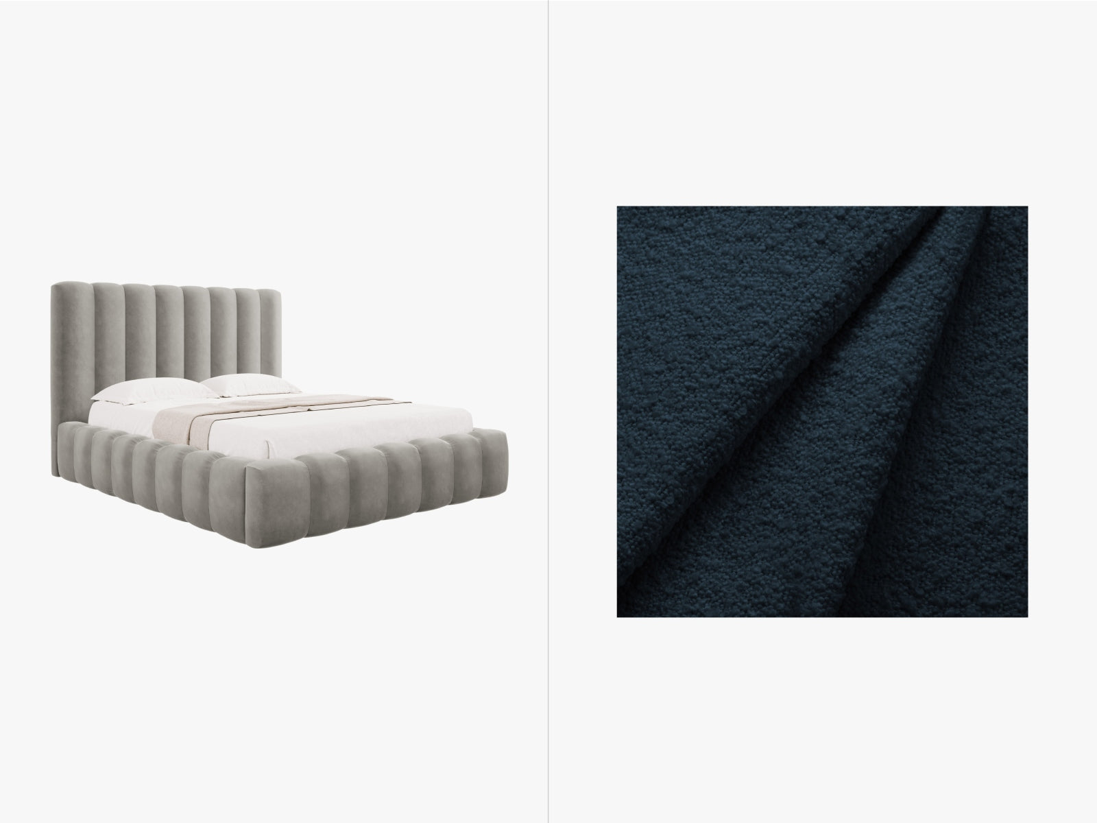 Kelp Storage Bed With Headboard — Dark Blue