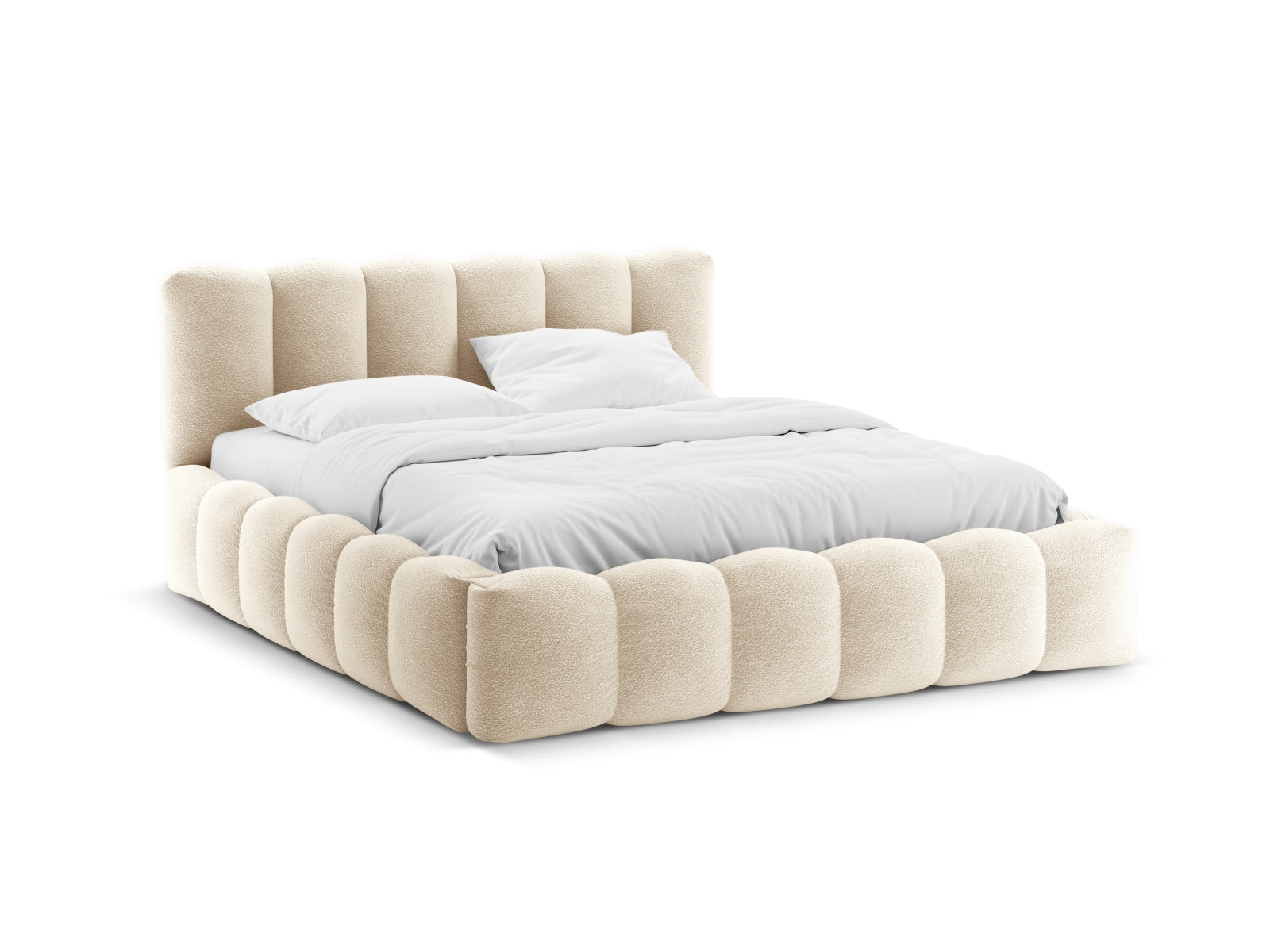 Bett Bouclé Beige Lupine — Beige