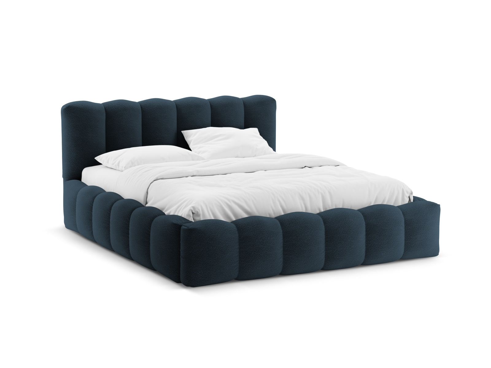 Lupine Storage Bed With Headboard — Dark Blue