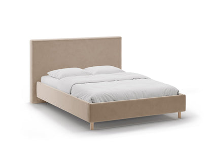 Bett Samt Almond Beige Eloise — Almond Beige