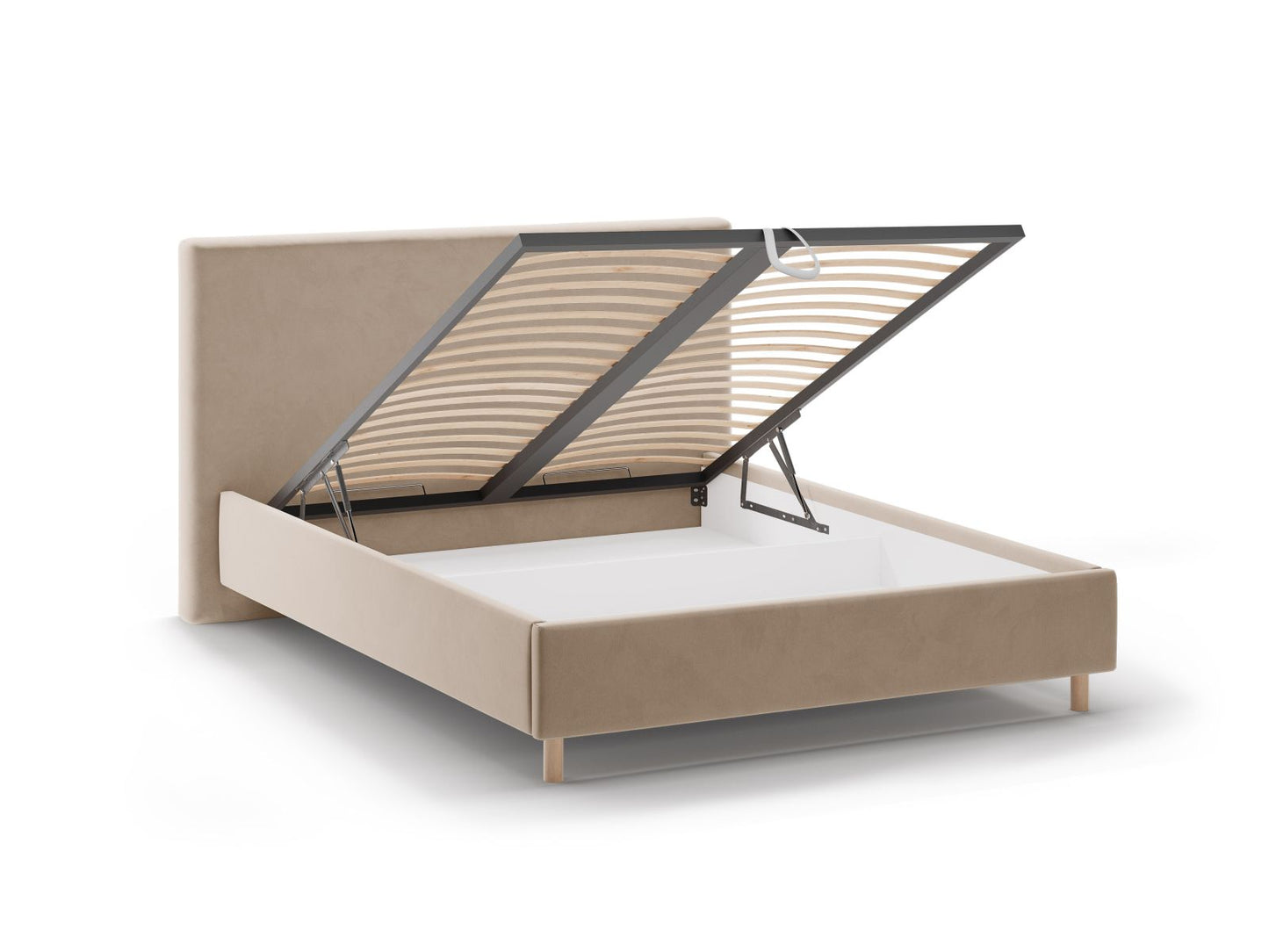 Bett Samt Almond Beige Eloise — Maße und Details