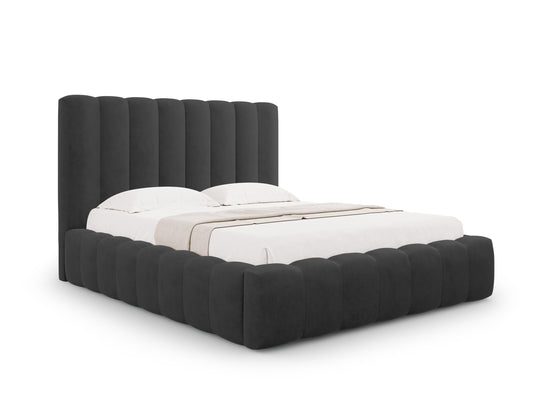 Kelp Storage Bed With Headboard — Anthracite