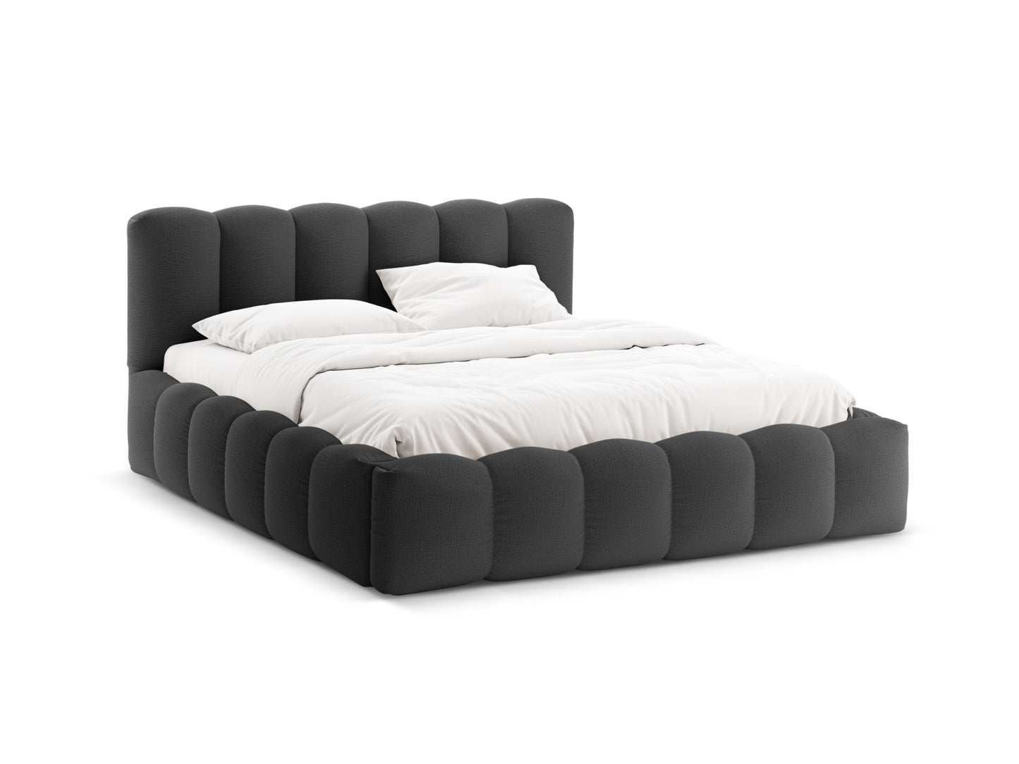 Bett Strukturstoff Anthrazit Lupine — Anthracite
